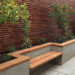 Grey Block Rendered Finish - Raised Garden Bed and Built-In Seat